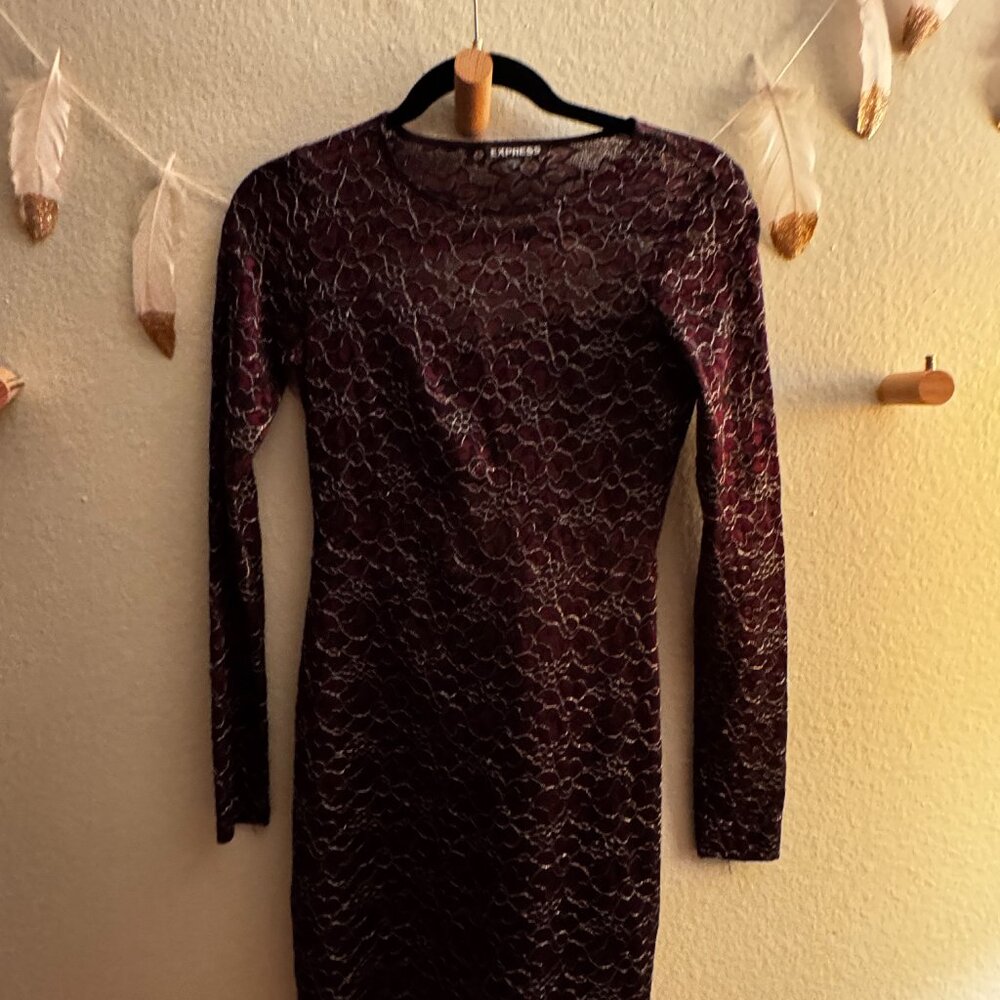 Express backless cocktail dress